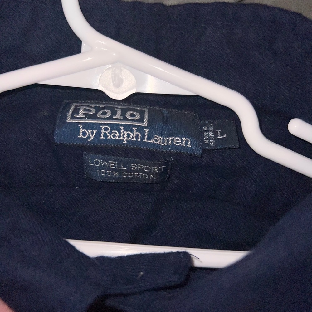 Polo Ralph Lauren Lowell Sport Soft Combed Cotton Button Up Shirt large blue - Picture 3 of 5